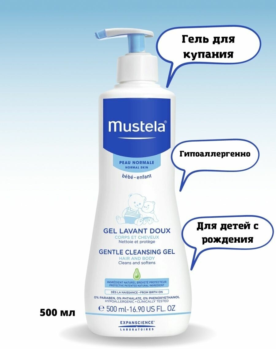 Гель Mustela (Мустела) для мытья для детей с первых дней жизни 500 мл Laboratoires Expanscience JSC - фото №10