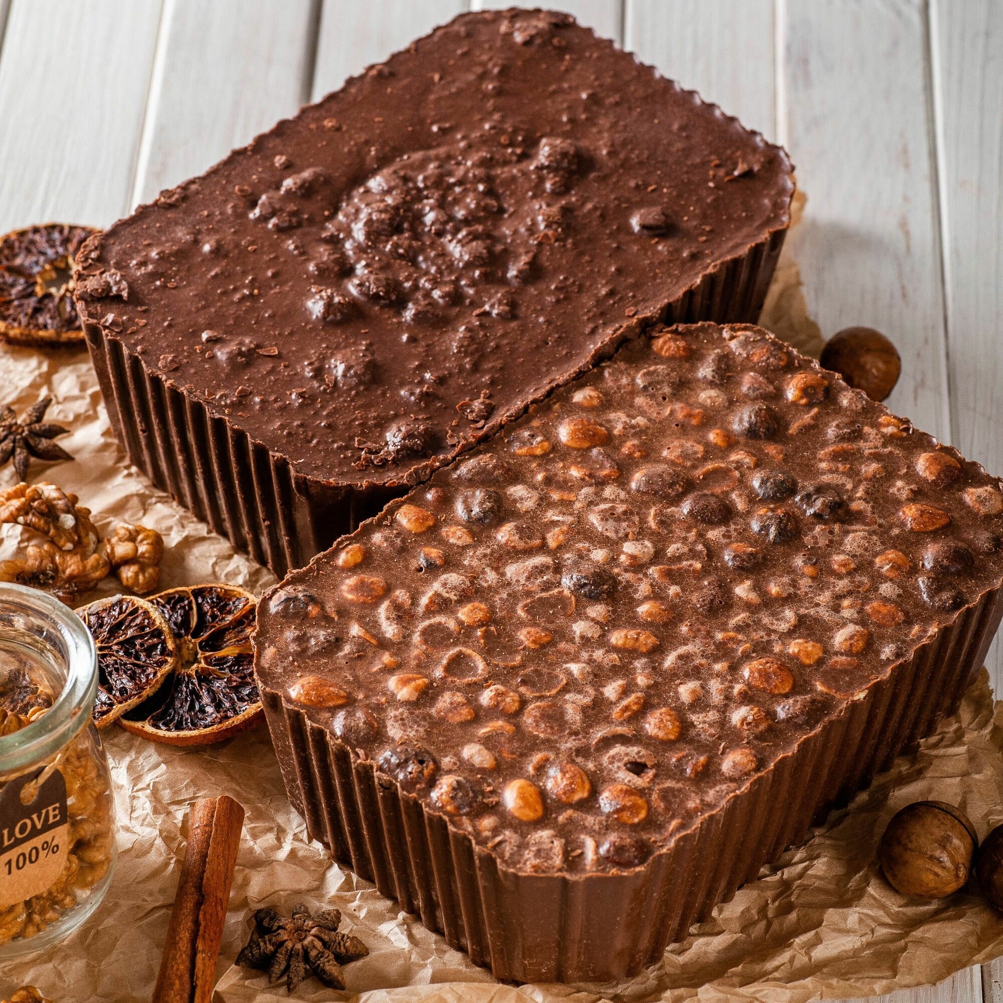 ВкусноШок / Темный шоколад со сливочно-шоколадной начинкой и хрустящей вафлей, брикет 1 кг - фотография № 7