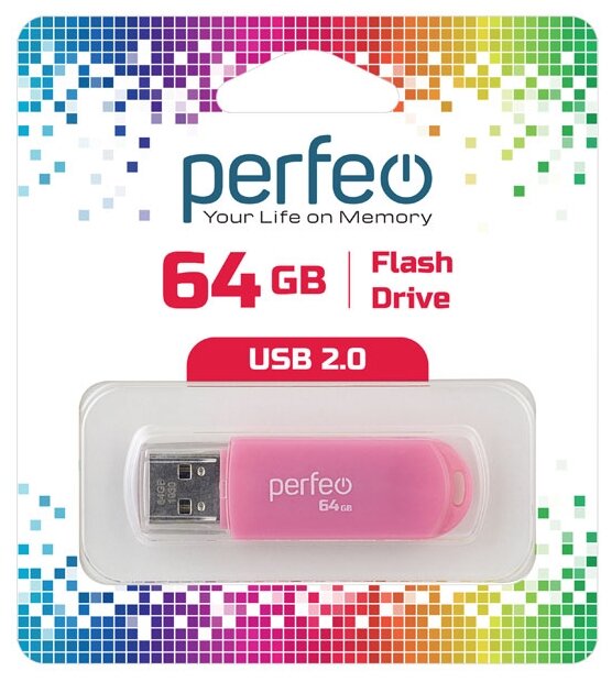 USB  Perfeo USB 64GB C03 Pink