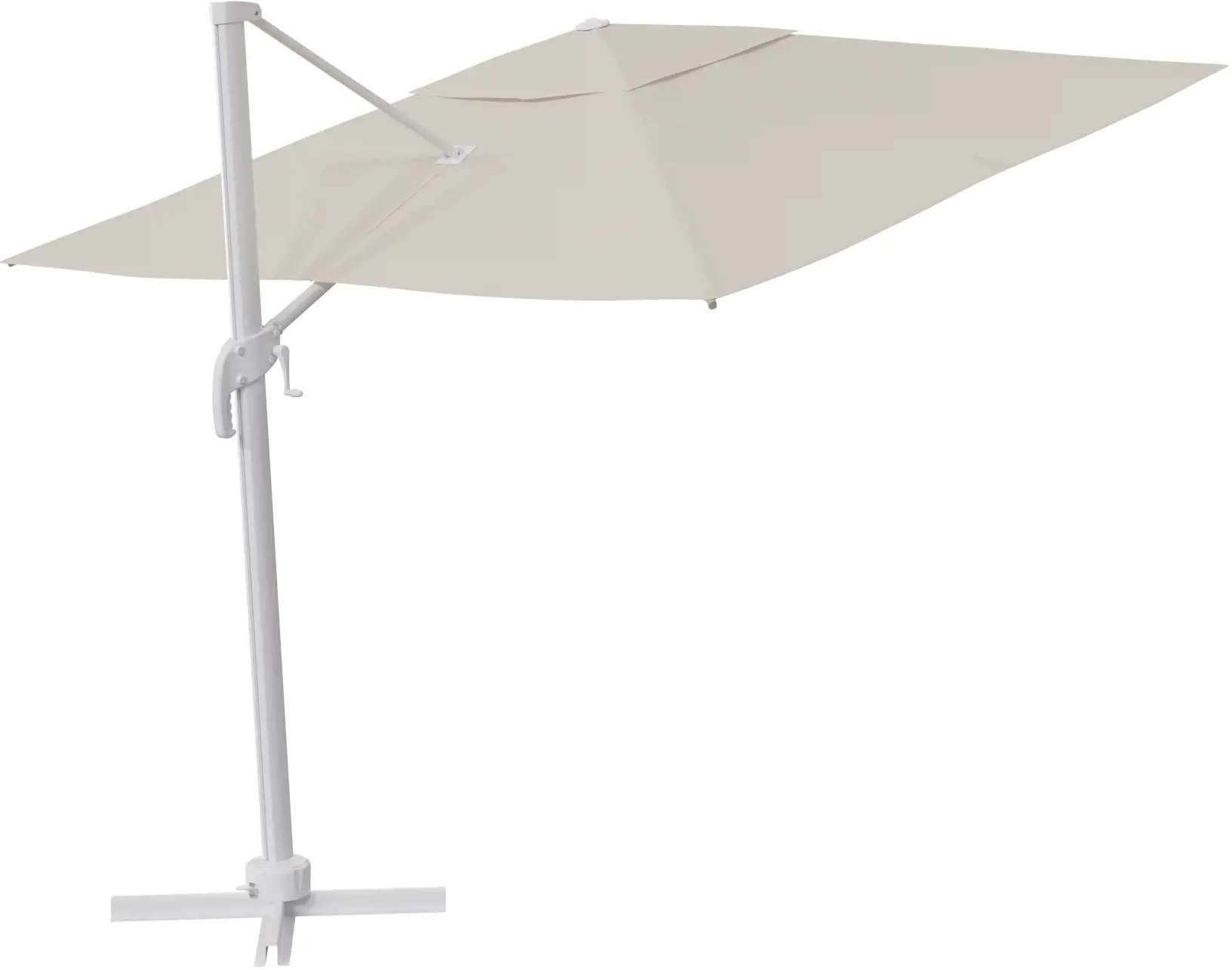 Зонт садовый Naterial Aura 290x290 см цвет белый с боковой/передвижной стойкой - фотография № 4