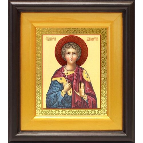 Мученик Вонифатий Тарсийский, икона в широком киоте 16,5*18,5 см