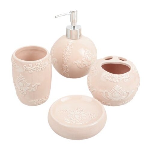 фото Набор для ванной доляна грация 2698471, персиковый