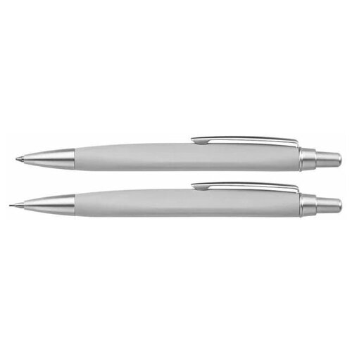 Набор HAUSER Triangle: Шариковая ручка + Механический карандаш, алюминий, толщина грифеля 0,7 мм, толщина стержня 1 мм, цвет чернил синий