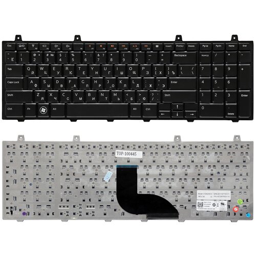 Клавиатура для ноутбука Dell Studio 1745 1747 1749 Series Плоский Enter Черная без рамки PN V104025EK1 AEGM7700010 1170₽