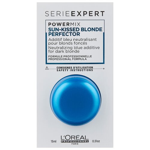 фото L'Oreal Professionnel Powermix Sun-kissed Blonde Perfector Флюид-добавка для волос для поддержания оттенков блонд с синим пигментом Blue, 15 мл