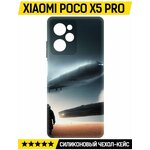 Чехол-накладка Krutoff Soft Case Пора лететь для Xiaomi Poco X5 Pro черный - изображение