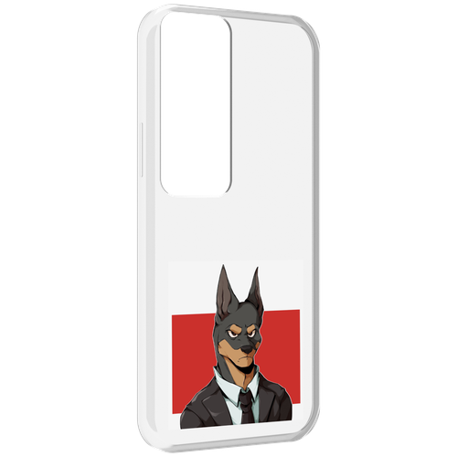 Чехол MyPads офисный работник собака для Tecno Pova Neo 2 задняя-панель-накладка-бампер