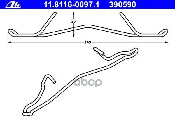 Скоба Прижимная Gm Astra/Calibra/Omega/Kadett/Vectra -05 Ate арт. 11811600971