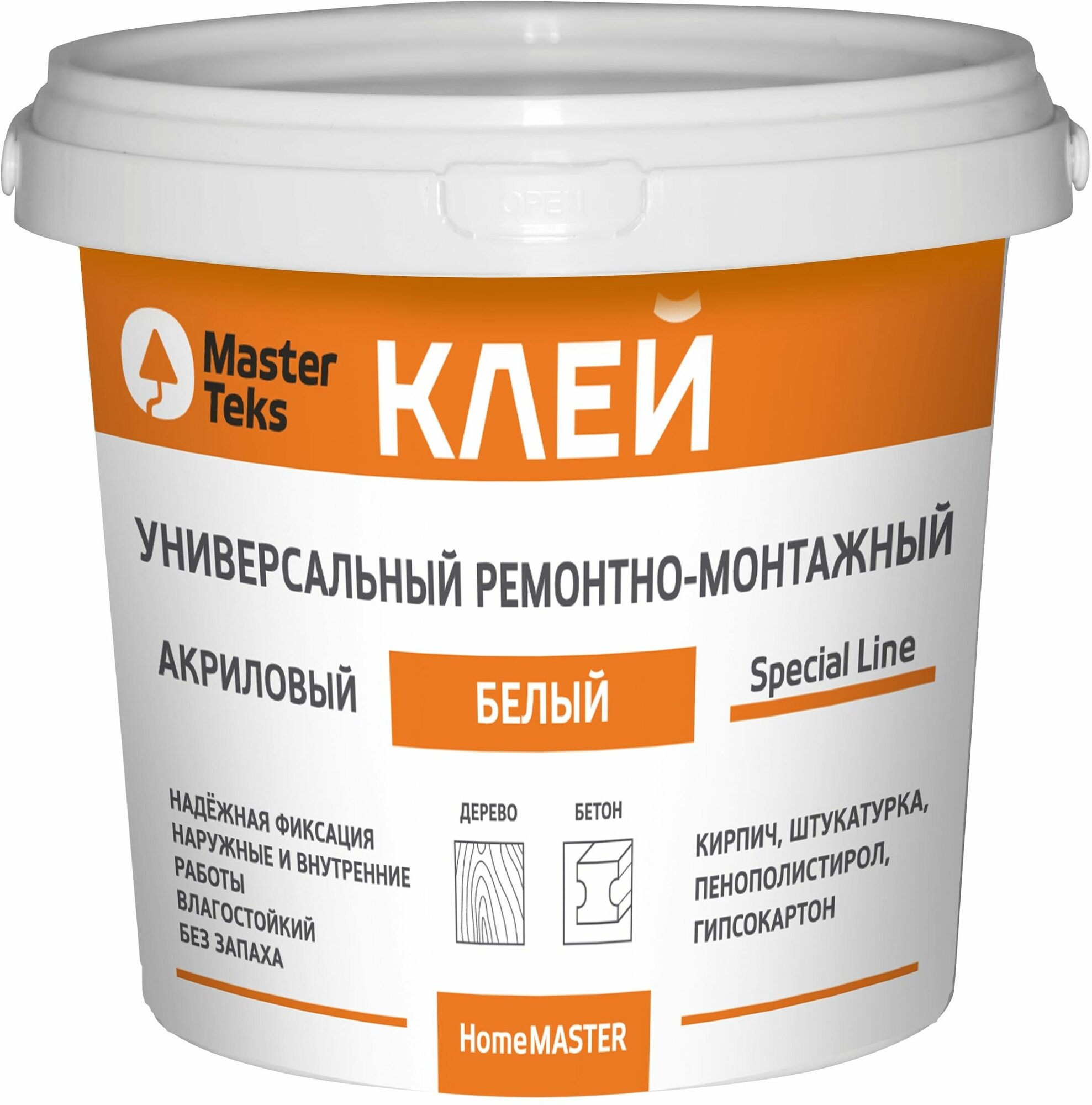 Клей Masterteks для ремонта и монтажа 1.7 кг цвет белый