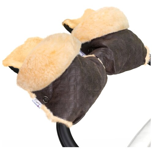 Купить Муфта-рукавички для коляски Esspero Carina (100% овечья шерсть) (Black)