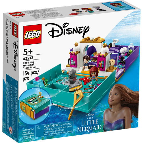 Конструктор LEGO Disney 43213 The Little Mermaid Story Book, 134 дет. конструктор lego disney замок золушки и прекрасного принца