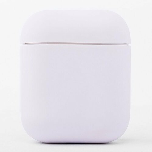 Чехол для кейса наушников Apple AirPods, AirPods 2 силиконовый Soft touch <белый>