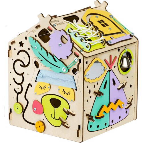 Бизиборд Bunny Board домик для мальчиков и девочки с года игровой центр бизидомик