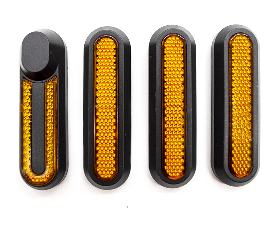 фото Пластиковые светоотражающие накладки Xiaomi Mijia M365, M365 Pro, 1S / AOVO M365, Mini Robot 365 и другие, желтый