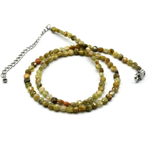 Чокер из граната зеленого круг гр.4мм, 39см РадугаКамня