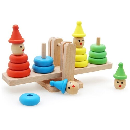 Игрушка деревянная развивающая Lats Весы-Пирамидки игрушка деревянная развивающая lats рыбалка