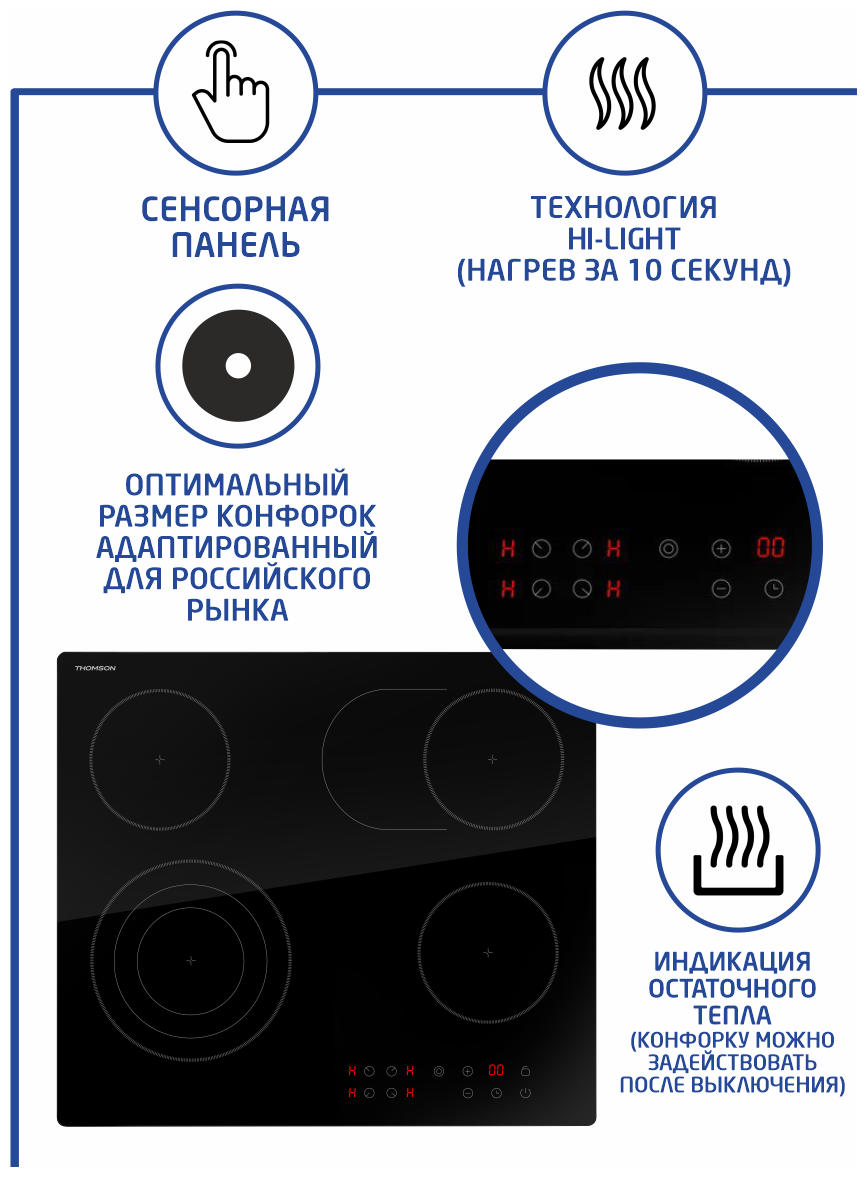 Варочная поверхность Thomson HC20-4E04 - фотография № 2