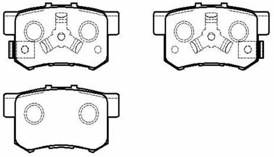 Колодки тормозные дисковые задние Хонда HP5209