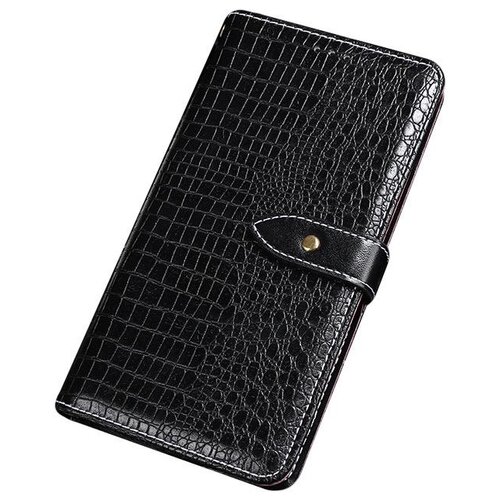 фото Чехол-книжка mypads для oppo a31 / oppo a8 с фактурной прошивкой рельефа кожи крокодила с застежкой и визитницей черный