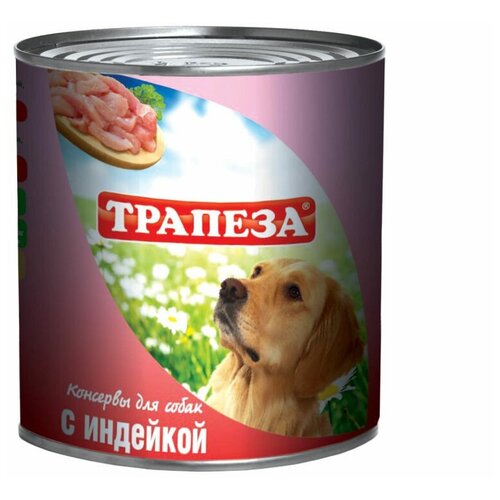 Важный корм Трапеза для собак с индейкой, 6 шт 350 г