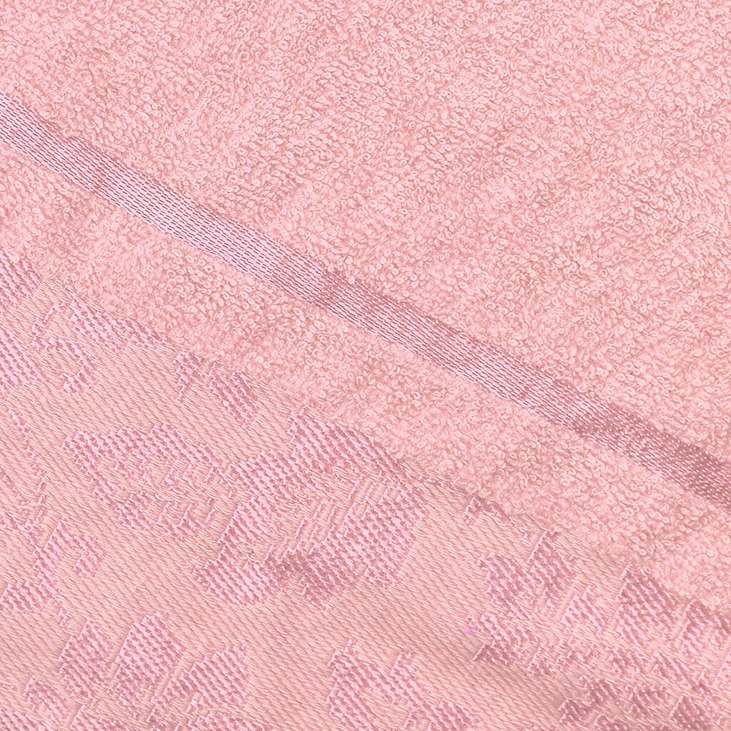 Полотенце махровое "Сильвия" 50х90см, гладкокрашенное, 375г/м2, пыльная роза (Россия) - фотография № 10