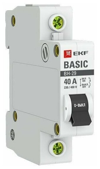 Выключатель нагрузки 1п 40А ВН-29 Basic EKF SL29-1-40-bas