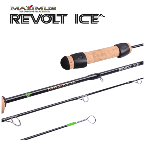 Удочка зимняя для рыбалки Maximus Revolt Ice 26H длина 65 см тест до 50 гр на судака