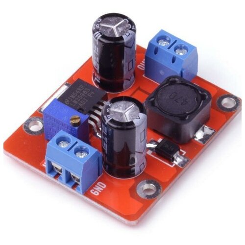 Преобразователь LM2596 DC-DC 3А регулируемый понижающий (Quatro-модуль)