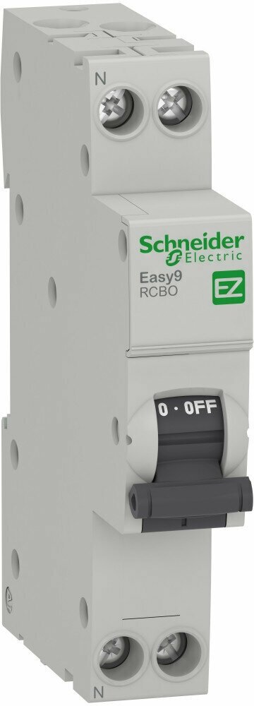 Автоматический выключатель дифференциального тока (АВДТ) Schneider Electric Easy9, 25A, 30mA, тип A, кривая отключения C, 2 полюса, 4,5kA, электронног