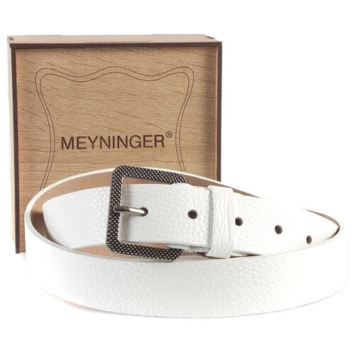 фото Ремень женский из натуральной кожи meyninger рн-4501/белый/125
