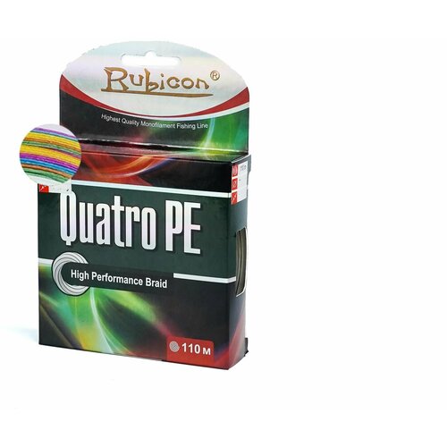 Плетеный шнур для рыбалки Quatro PE 110 м 0,10mm (multicolor)
