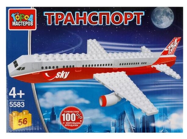 фото Конструктор ГОРОД МАСТЕРОВ 5583-BY Почтовый самолет