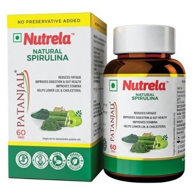 Спирулина Нутрела Патанджали / Nutrela  Naturel Spirulina Patanjali  60 таб.