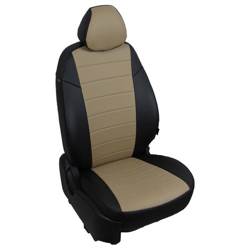 фото Чехлы на сиденья из экокожи для lada vesta / vesta sw cross цвет: черный, темно-бежевый . va-lv-vt-chetb-e автопилот