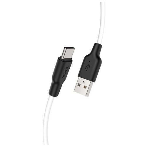 Кабель USB - USB Type-C 1м Hoco X21 Plus - Черный/Белый usb кабель type c hoco u89 черный