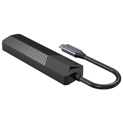 USB-концентратор ORICO MDK-6P, разъемов: 3, черный orico прозрачный 11 в 1 usb c док станция type c к 4k30hz hdmi com адаптер pd100w sd tf usb 3 0 концентратор сплиттер для macbook