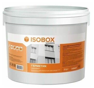Герметик акриловый ISOBOX для межпанельных швов 7кг серый
