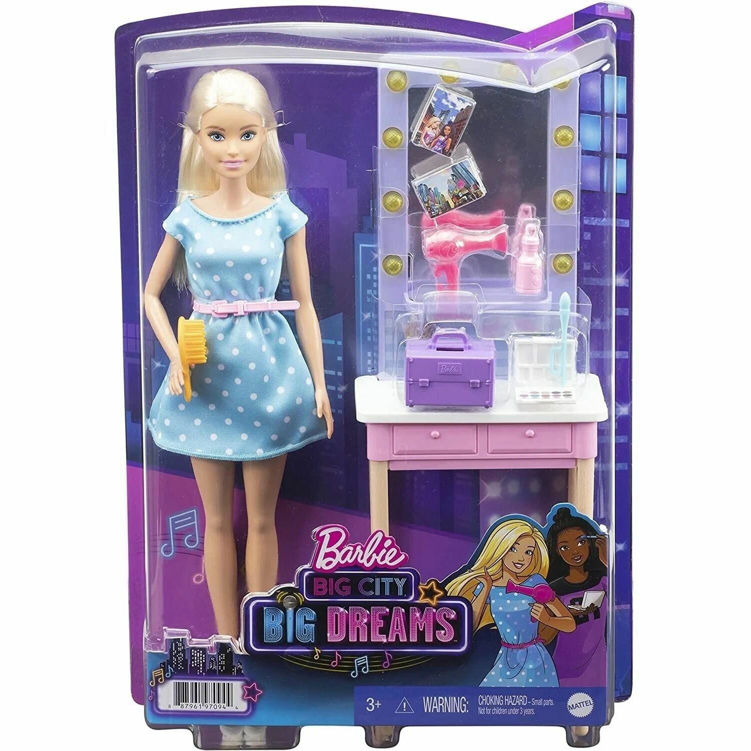 Mattel Barbie - Игровой набор Барби Малибу с зеркалом и столиком