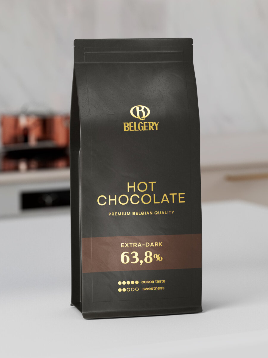 Бельгийский горячий шоколад 63,8%, Belgery, 400гр - фотография № 1