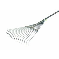 Веерные грабли легки и удобны в использовании. С помощью специального механизма размер грабель легко изменяется фиксировать  ...