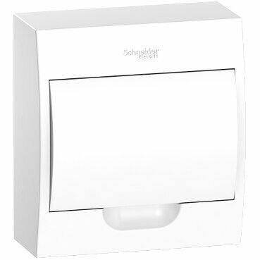 фото Щит распределительный навесной белый дверь белая на 8 модулей IP40 Easy9 | код EZ9E108P2SRU | Schneider Electric ( 1шт. )