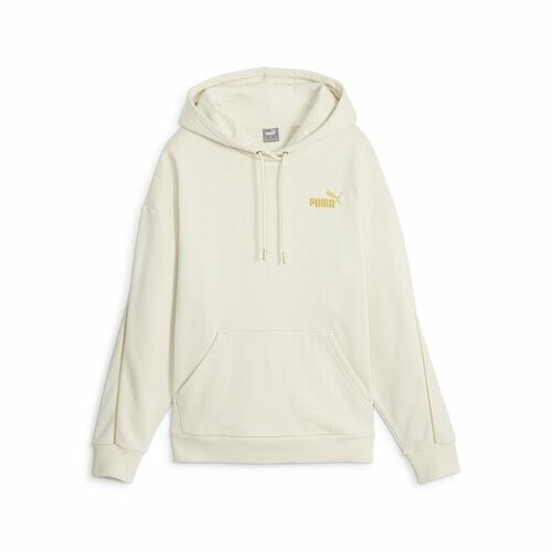 толстовка puma ess elevated hoodie силуэт свободный капюшон размер s бежевый Толстовка PUMA, размер S, бежевый