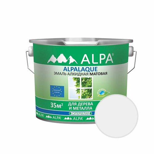 Эмаль ALPA Alpalaque Белый матовый 2,5 л