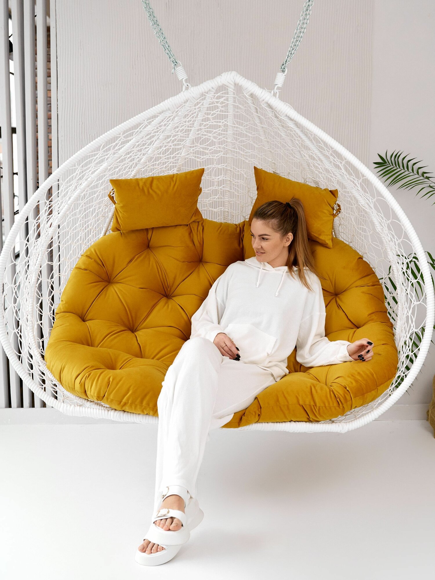 Подушка  матрас  для 2 х местного подвесного кресла 150х115х12 см Everena Double Gold