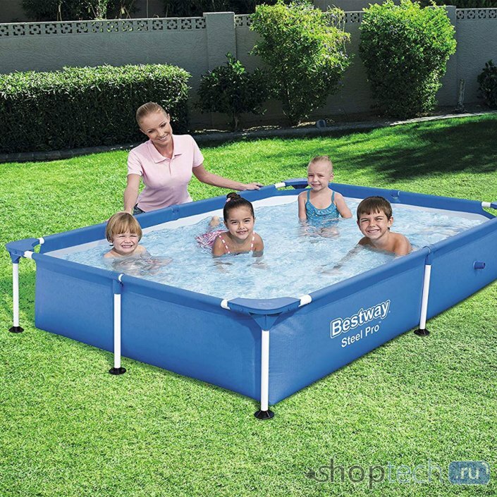 Обзор: Каркасный бассейн Bestway Splash Jr. Frame 56040/56401 , 221х150х43 см
