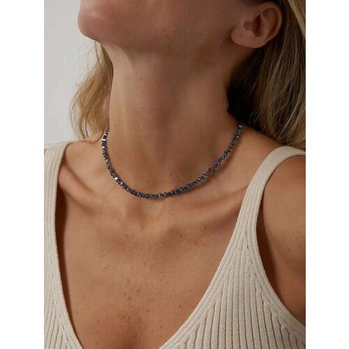 Чокер, длина 38 см, темно-синий