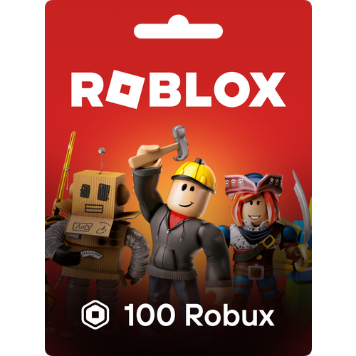 Подарочная карта для пополнения счета игровой валютой в Роблокс на 100 Robux робукс 241₽