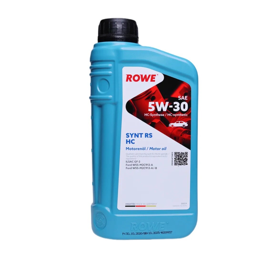 Моторное масло синтетическое ROWE Hightec Synt RS SAE 5W-30 HC, 1 литр канистра