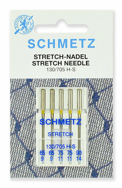 Иглы стрейч Schmetz 130/705 Н-S №65(2), 75(2), 90(1), 5 шт.