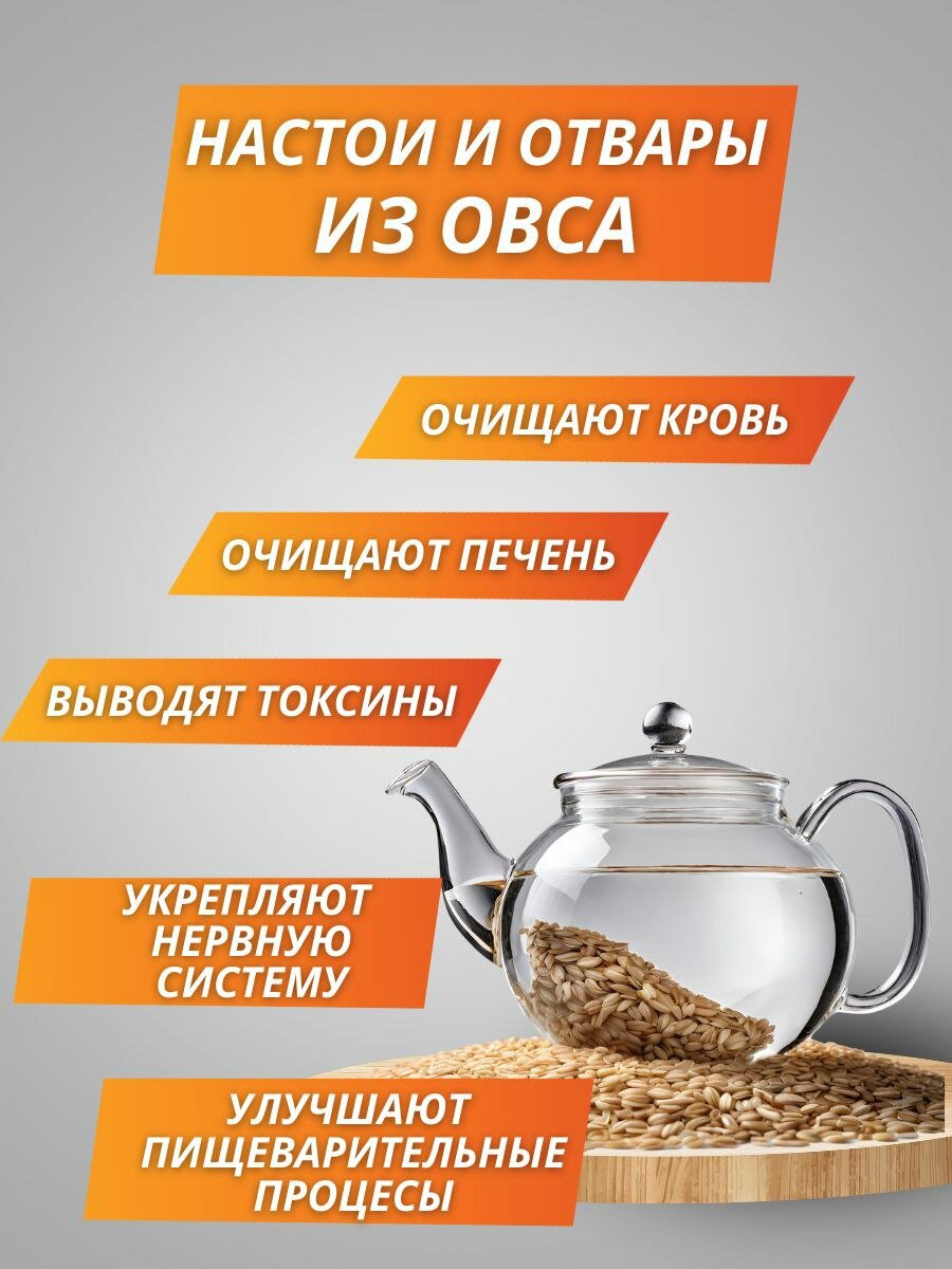 Овес для заваривания и настоя1кг Чуваши Хлеб для проращивания, в оболочке — фото 1